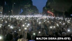 Protestë në Tiranë, foto nga arkivi.