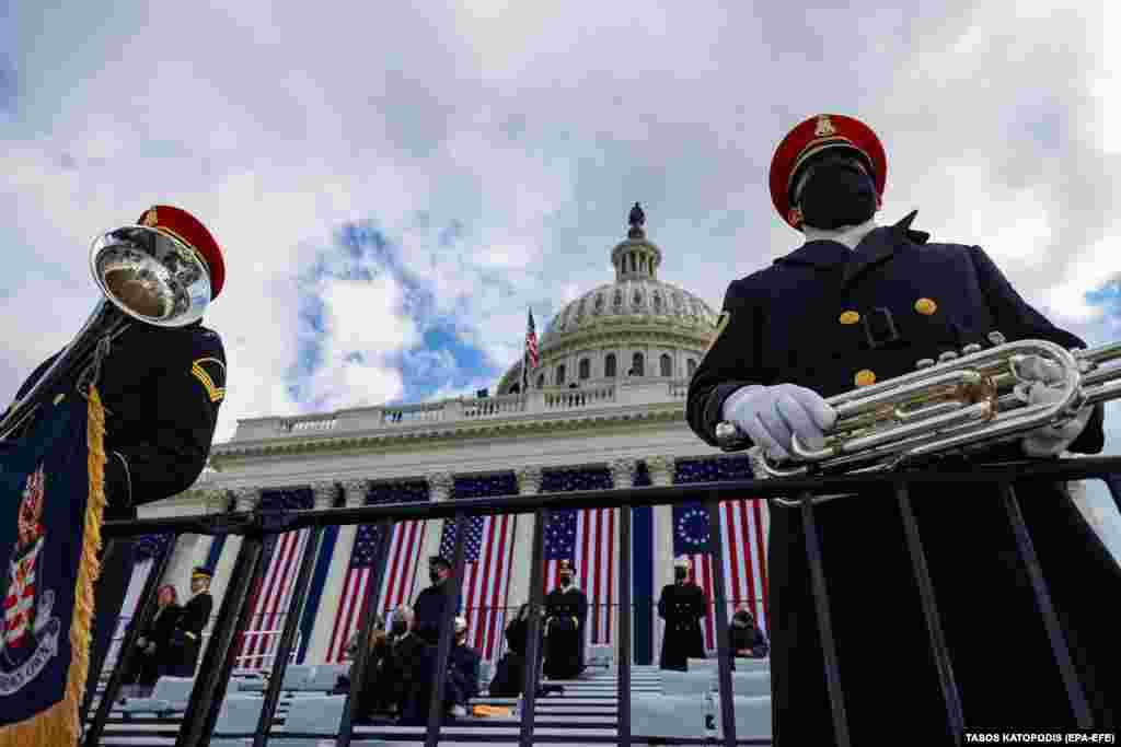 Članovi američkog vojnog orkestra &bdquo;Pershing&#39;s Own&ldquo; uoči inauguracije