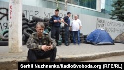 Блокування офісу телеканалу «Інтер» у Києві. 5 вересня 2016 року