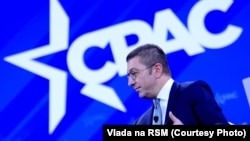 Премиерот Христијан Мицкоски на Конференцијата за конзервативна политичка акција (CPAC) во Вашингтон.