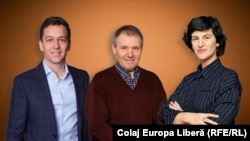 Jurnalistul Vitalie Cojocari (stânga), analistul Nicolae Negru și socioloaga Tatiana Cojocari (colaj Europa Liberă)