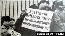 Bălți, martie 1991. Imagine din publicația „Moldova Suverană”.
