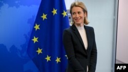 Шефицата на европската дипломатија Каја Калас . 