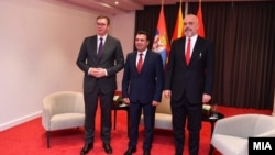 Aleksandar Vučić, Zoran Zaev i Edi Rama u Ohridu