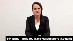 Svetlana Tihanovskaja obraća se javnosti videolinkom iz Litve