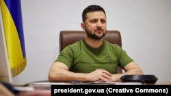 Presidenti ukrainas, Volodymyr Zelensky. Kiev, 21 prill 2022.