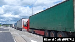 Kolone kamiona na granici između BiH i Hrvatske