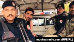 Police took PTM leader Manzoor Pashteen to a court in Peshawar on January 27.