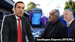 Колаж на кмета на София Васил Терзиев, председателят на ГЕРБ Бойко Борисов и премиерът Росен Желязков