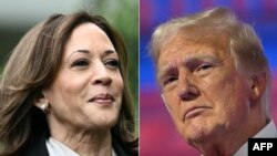 Камала Харис и Доналд Тръмп. Колаж