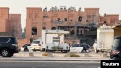 O clădire avariată, în urma unui atac israelian asupra liderilor Hamas, în Doha, Qatar, 9 septembrie 2025.