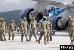Američke trupe stigle su na vojne vježbe u BiH 15. maja 2020, aerodrom Sarajevo
