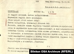 A Kossuth Rádió műsorának átirata a Szabad Európa Rádió archívumából.
