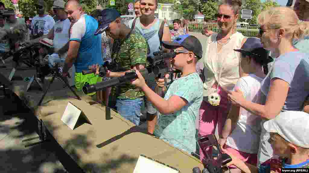 An exhibition of weapons in Sevastopol during Russian Navy Day on July 29, 2018