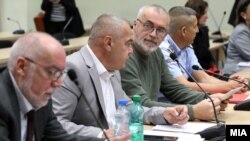 Љупчо Палевски Палчо на судско рочиште за убиствата на Вања и Панче.