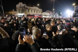 Вучиќ за време на собирот во Јагодина, 24 јануари 2024 г.