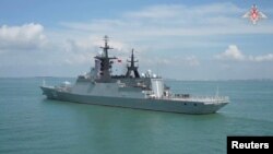 Ruska korveta Gromki učestvuje u vežbama sa kineskom mornaricom u Južnokineskom moru, 17. jul 2024.