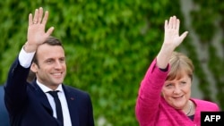 Angela Merkel i Emmanuel Macron, Berlin, 15. maj 2017. 