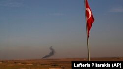 Bombardamentele Turcia din zona kurdă din Siria, Akcakale, October 9, 2019