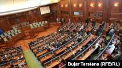 Sa jedne od sednica na kojoj je pokušano konstituisanje Skupštine Kosova, aprič 2025.