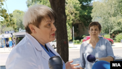 Архивска фотографија - Гордана Бешлиовска, претседателка на унијата на здруженија, предводена од Здружението на медицински сестри, техничари, акушерки и стоматолошки сестри „За нас“