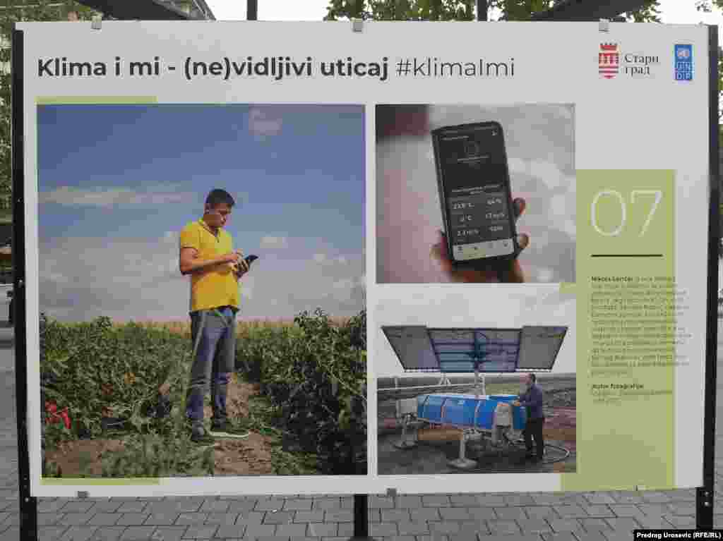 &quot;Prema rečima Aleksandra Rodića, naučnika iz Instituta Mihajlo Pupin, veliku većinu poljoprivrednih gazdinstava u Srbiji, čak 95% čine gazdinstva poput ova dva belegiška koja imaju do 10 hektara obradive zemlje. On kaže i da se od 430.000 registrovanih poljoprivrednih gazdinstava samo 2-3% se trenutno navodnjava&quot;, navode organizatori izložbe.