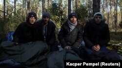 Мигранти во Белорусија на пат кон Полска