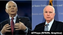 Senators Ben Cardin (left) and John McCain have been pushing efforts to impose new economic sanctions on Moscow. (composite file photo)