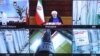 Fotografija sa video konferencije u kojoj su prikazane centrifuge i uređaji delivers nuklearnog postrojenja tokom govora predsednika Irana Hasana Rohanija, 10. april 2021. 