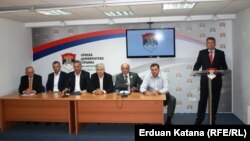 Stranački lideri nakon sastanka u Banjaluci, 13. jul 2012.