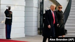  Доналд и Меланија Трамп, Вашингтон, 20 јануари 2021 година