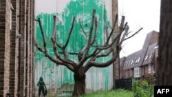 Novi Banksijev mural u Londonu, 18. mart 2024.