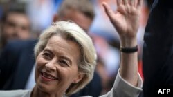 Fon der Lajen tokom kapmanje za EU izbore u Portu, Portugal 6. juna 2024.