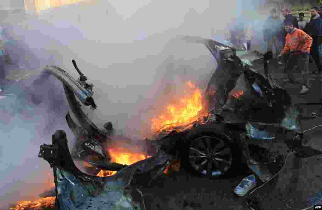 Palestina - Komandant vojnog krila Hamasa Ahmaed Jaabari ubijen je u napadu izraelske vojske, Gaza, 14. novembar 2012. Foto: AFP / Mahmoud Hams 