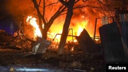 საილუსტრაციო ფოტო. რუსული დრონებით შეტევის შედეგად გამოწვეული ნგრევა და ხანძარი ოდესის ოლქში