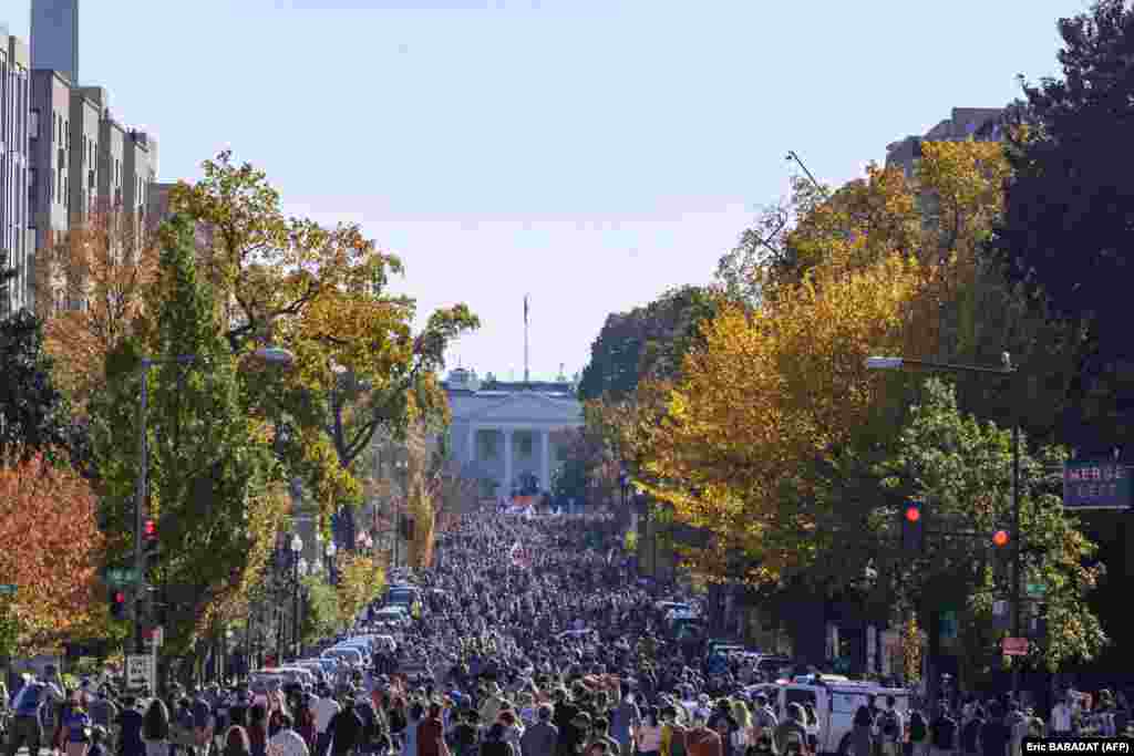 Joe Biden győzelmének hírére sokan az utcákra vonultak ünnepelni az Egyesült Államok fővárosában, Washingtonban.&nbsp; &nbsp;