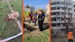 Ožalošćeni ostavljaju cveće i igračke za žrtve ruskog napada na Krivi Rog