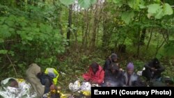 Bevándorlók a lengyel–belarusz határnál 2021. szeptember 21-jén