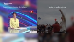 Cum a falsificat televizunea publică din Belarus un miting al opoziției