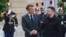 Emmanuel Macron francia elnök fogadja Volodimir Zelenszkij ukrán elnököt a párizsi Élysée-palotában, 2025. szeptember 3-án