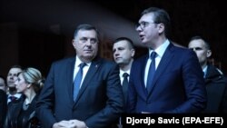 Predsednik Srbije Aleksandar Vučić i srpski član Predsedništva Bosne i Hercegovine, Milorad Dodik
