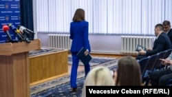 Veronica Dragalin, la conferința de presă în care și-a prezentat bilanțul activității pentru 2024.