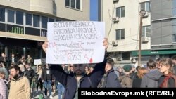 Протест на граѓаните поради несреќата во која загина Фросина Кулакова, 31 јануари Скопје