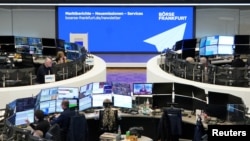 Bursa de valori de la Frankfurt. Imagine generică. 