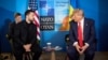 Presidenti amerikan, Donald Trump me homologun e tij ukrainas, Volodymyr Zelensky në një takim të zhvilluar në qershor të këtij viti në Holandë, në margjina të samitit të NATO-s.
