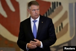 Klaus Iohannis román elnök (archív kép)