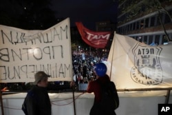 Sa blokade RTS-a u Beogradu, 17. april 2025.