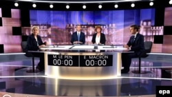 TV-duel Marine Le Pen i Emmanuela Macrona, Pariz
