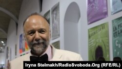 Андрій Курков під час IV Книжкового Арсеналу у Києві, 8 квітня 2014 року