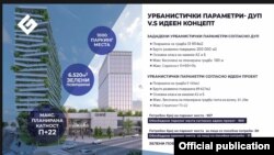 Парцелата 1.1 спроти хотелот Холидеј ин во центарот на Скопје 